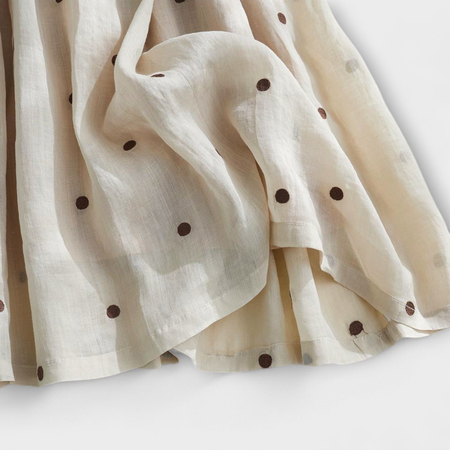 Verspielter Tupfenrock aus Baumwoll-Leinen