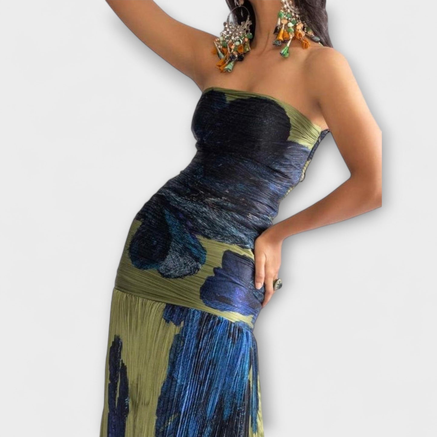 Noelle - Strapless Midi Kleid