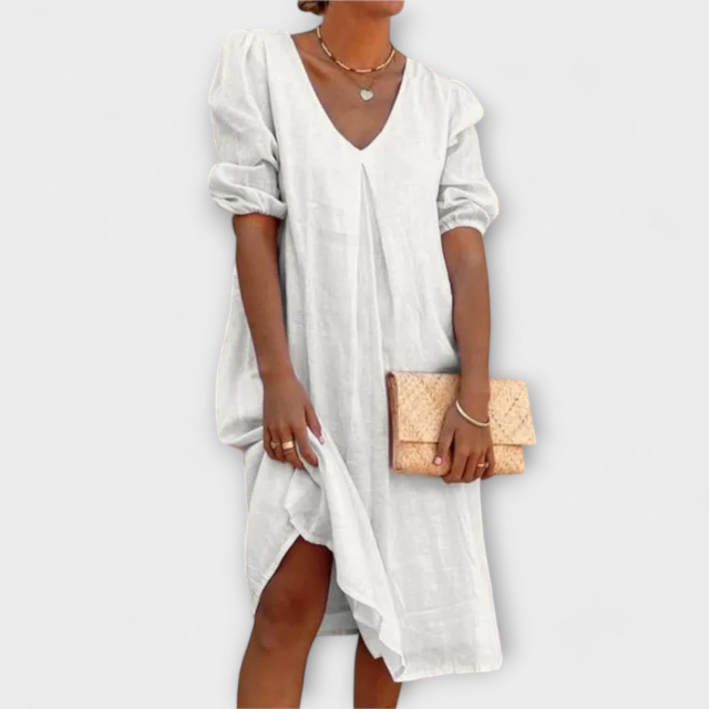 Fanny - Elegantes Sommerkleid mit Häkel-Details