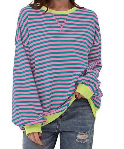 Anika | Gestreifter Pullover in Übergröße