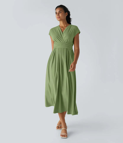 LYNN - Elegantes Wickelkleid mit hoher Taille