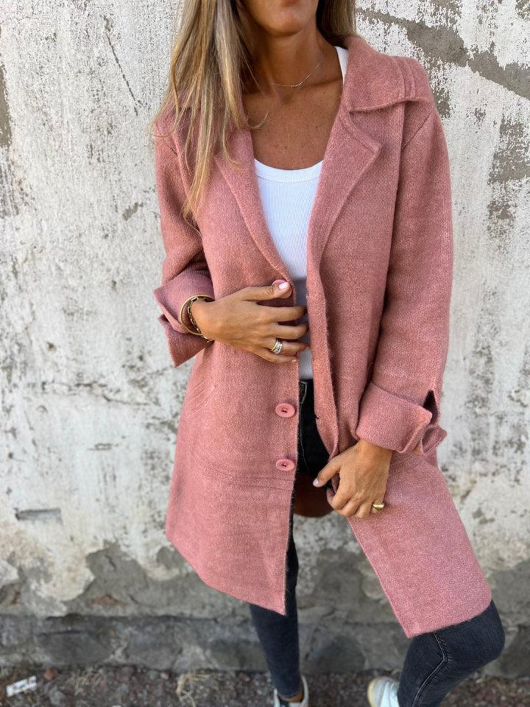 Eda | Langer Strickmantel
