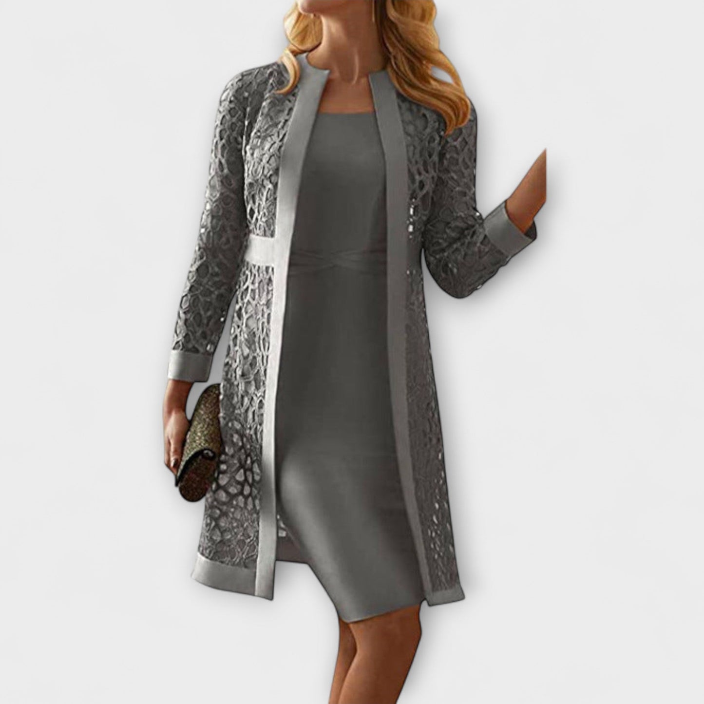 Runa - Elegantes Zweiteiliges Spitzenkleid