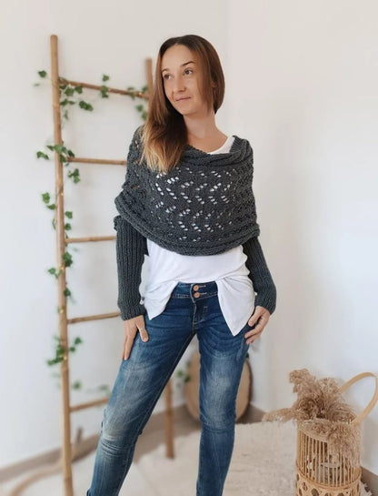 Liliana™| Bequemer Strickschal