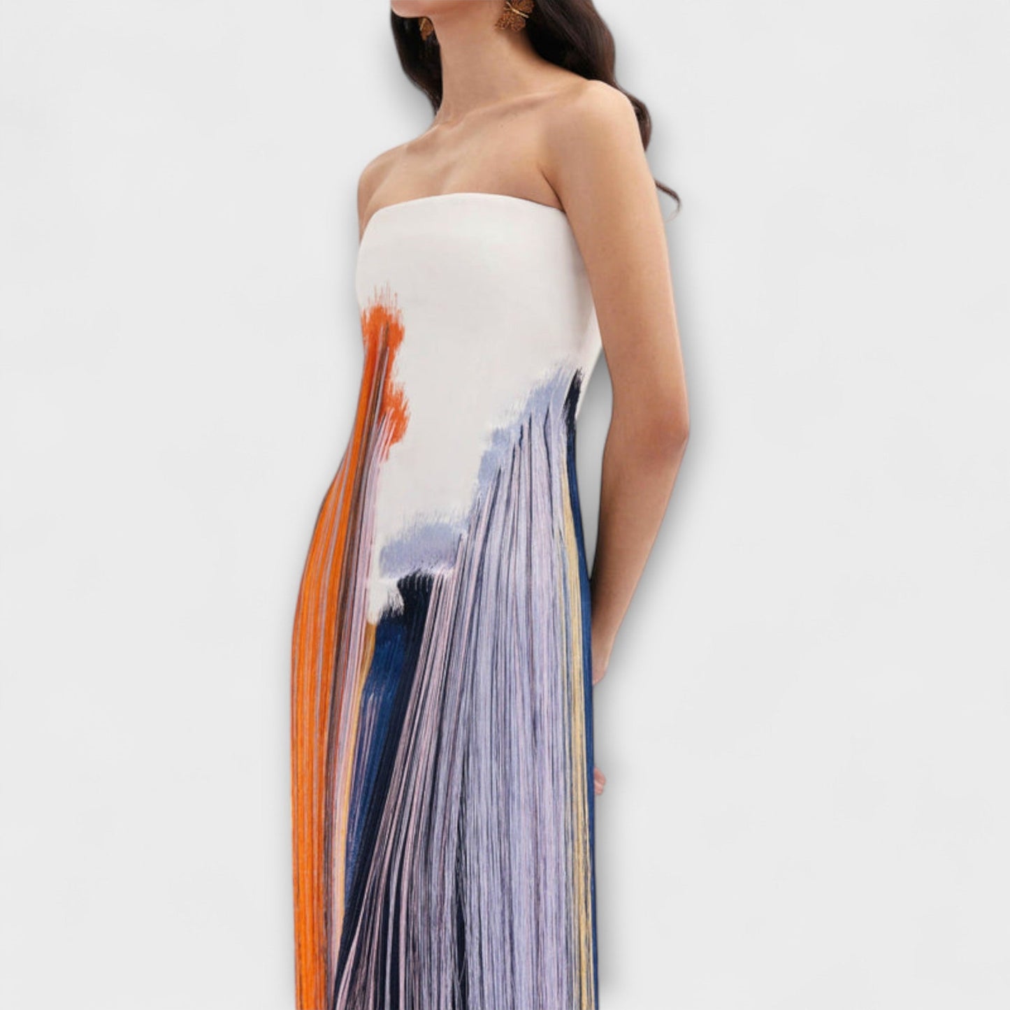 Summer - Schickes Colorblock-Kleid mit trendigen Quasten