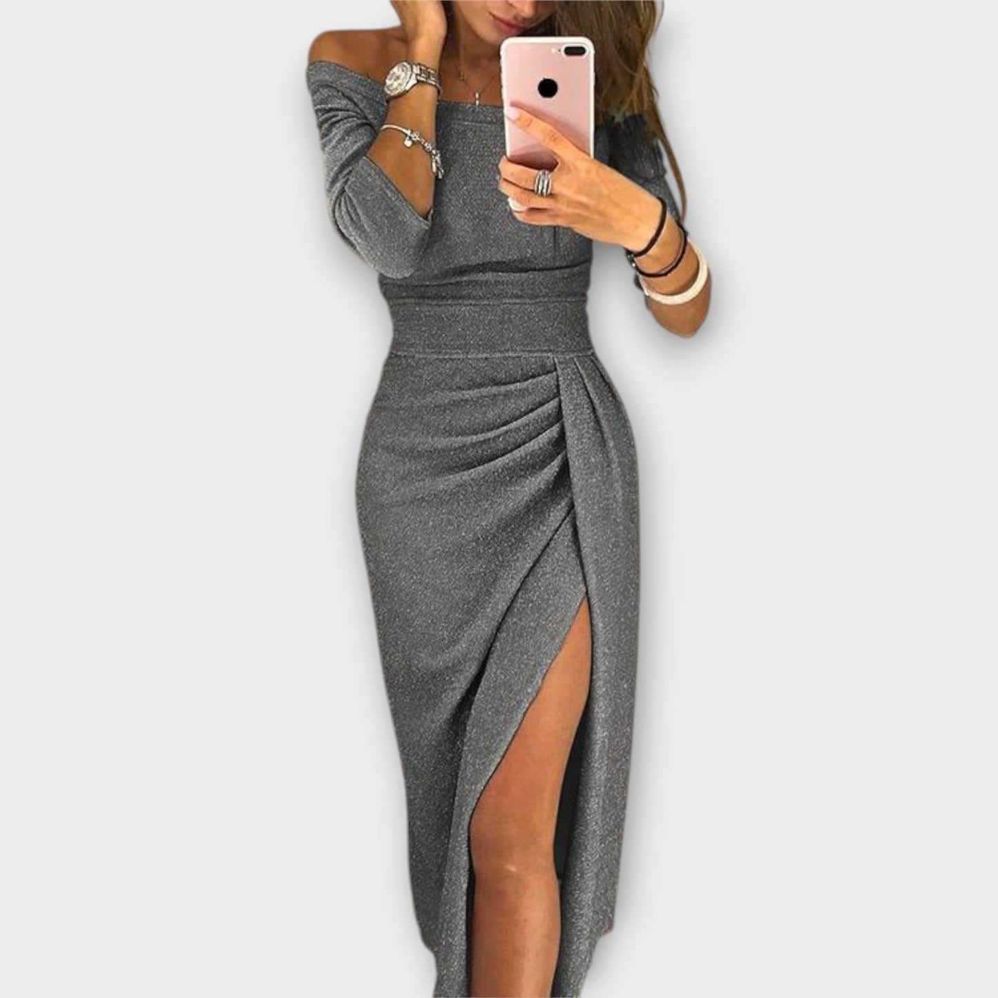 Aurora - Elegantes Off-Shoulder Kleid