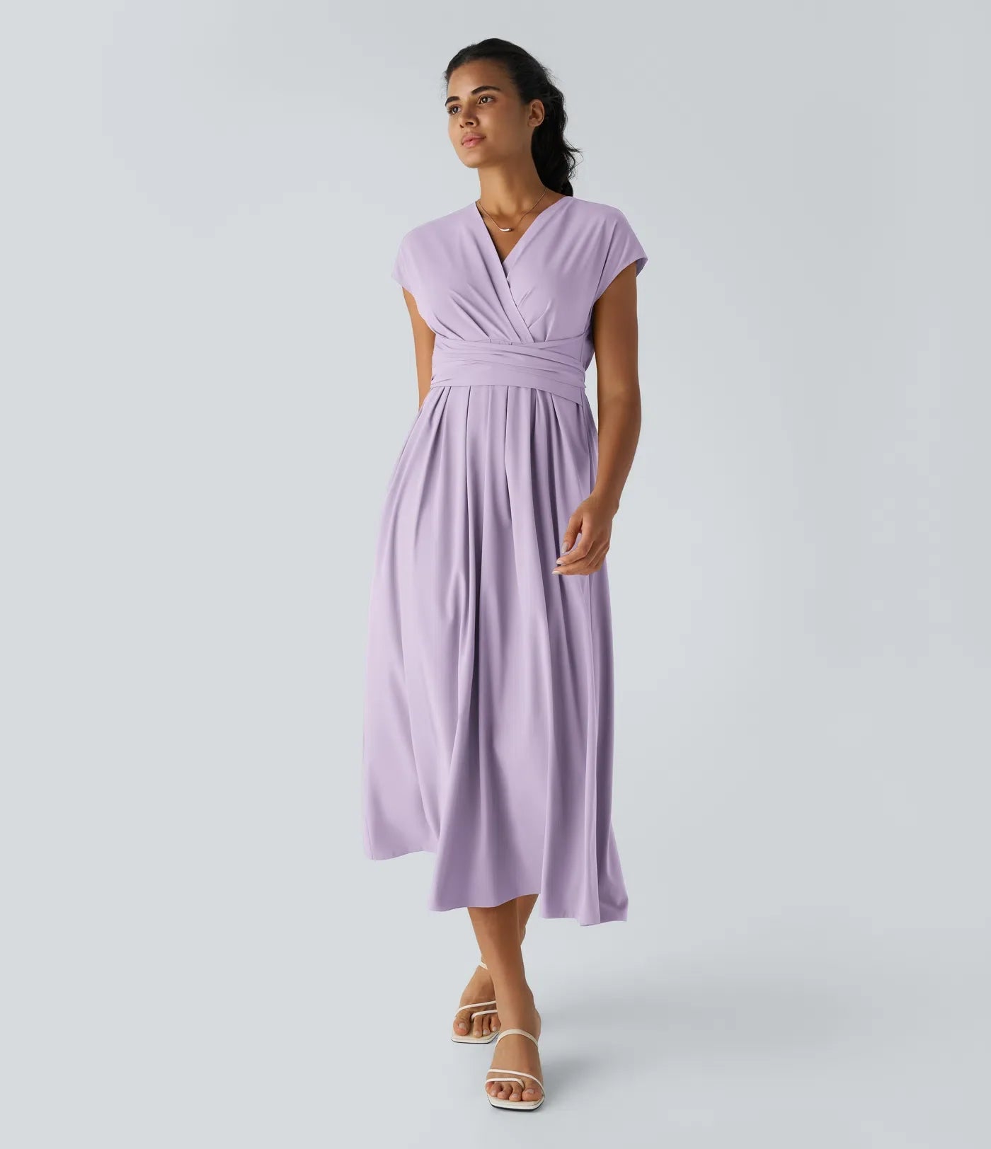 LYNN - Elegantes Wickelkleid mit hoher Taille
