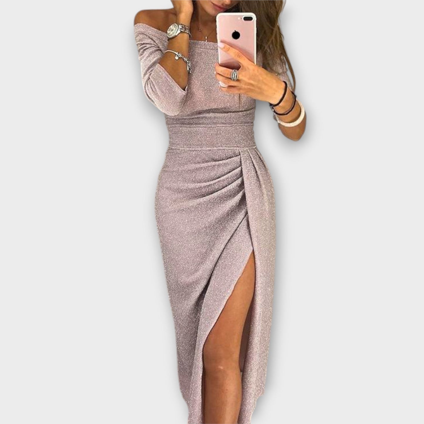 Aurora - Elegantes Off-Shoulder Kleid