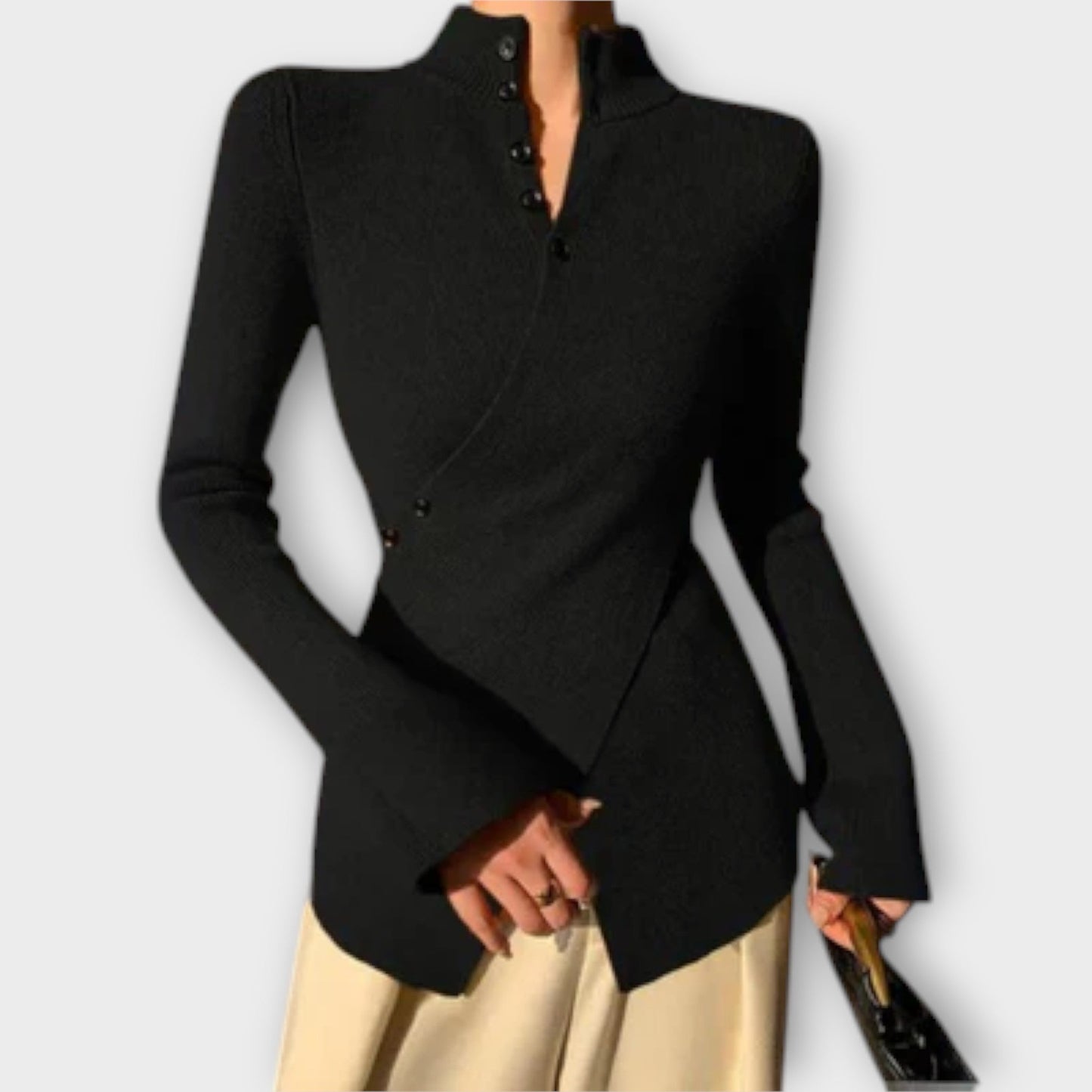 Michiko – Eleganter Slim Fit Strickpullover