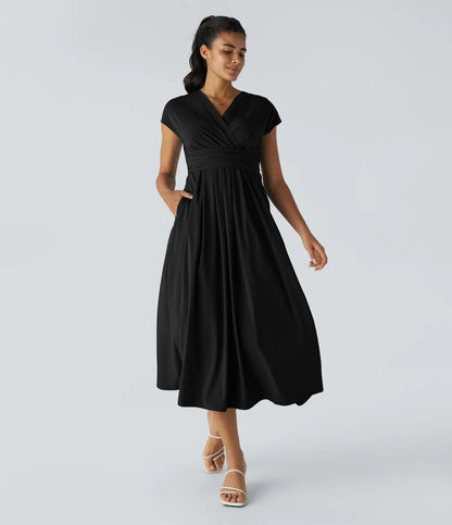 LYNN - Elegantes Wickelkleid mit hoher Taille