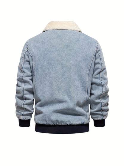 Denim-Fleece-Jacke für Herren