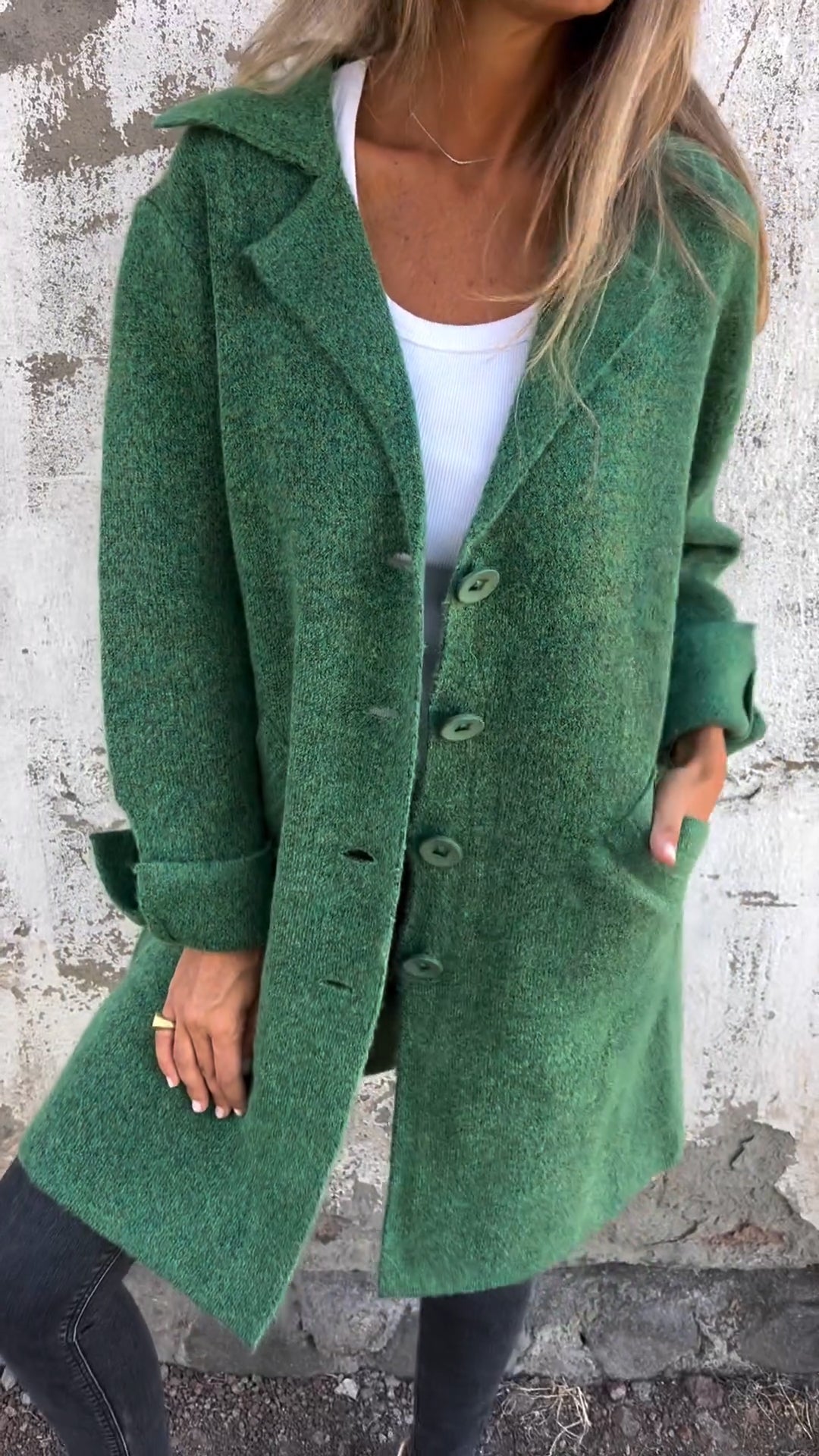 Eda | Langer Strickmantel