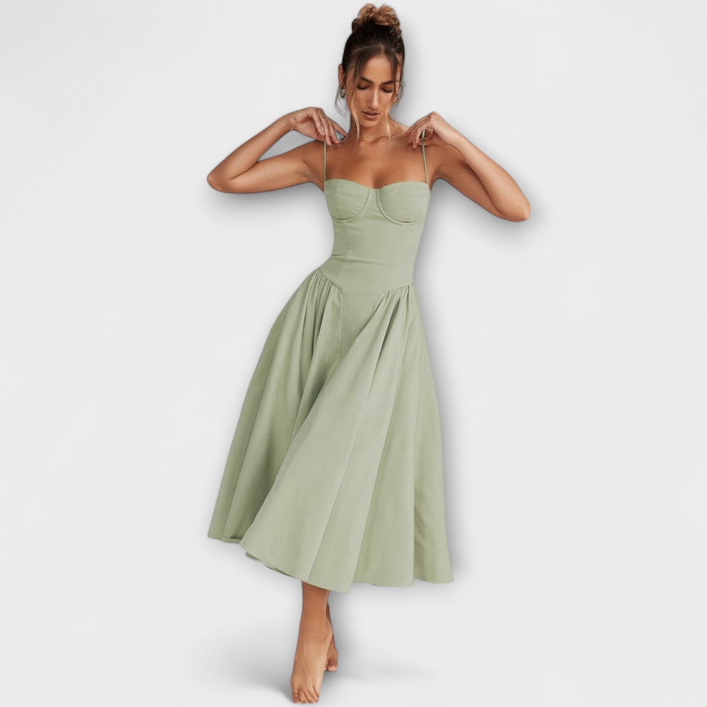 Rosalie - Verfeinertes ärmelloses Korsettkleid