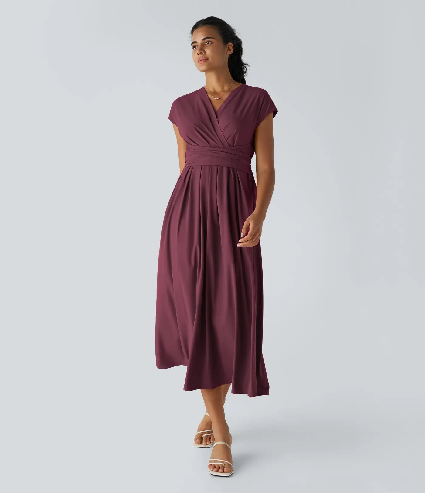 LYNN - Elegantes Wickelkleid mit hoher Taille
