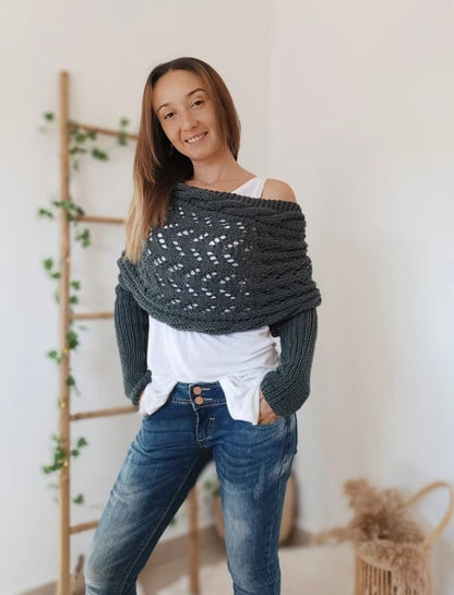 Liliana™| Bequemer Strickschal