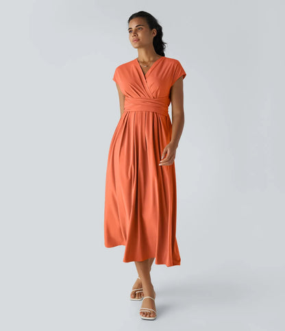 LYNN - Elegantes Wickelkleid mit hoher Taille