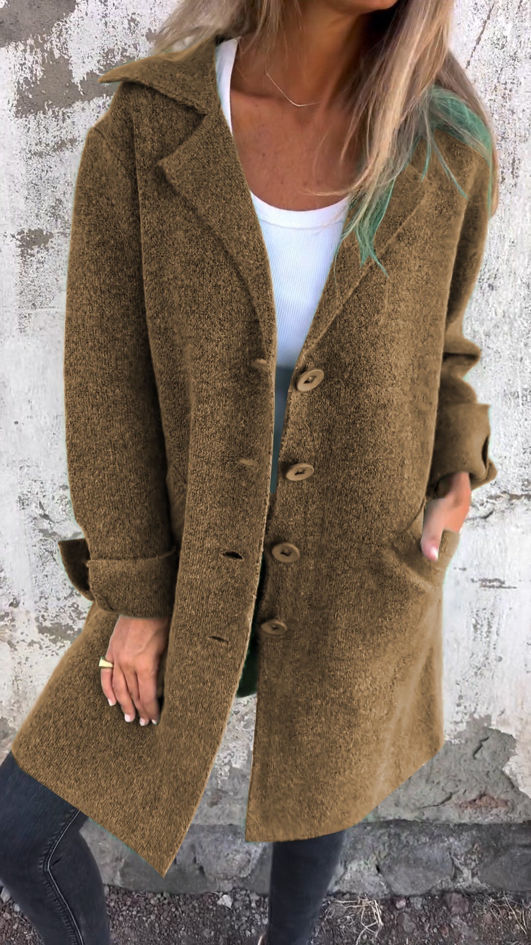 Eda | Langer Strickmantel