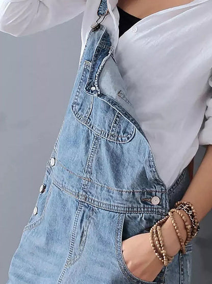 Paula | Lässiges Denim-Latzkleid
