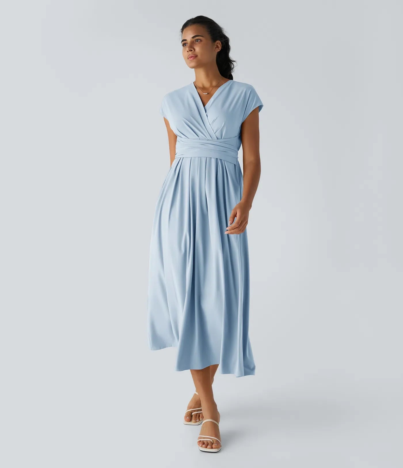 LYNN - Elegantes Wickelkleid mit hoher Taille
