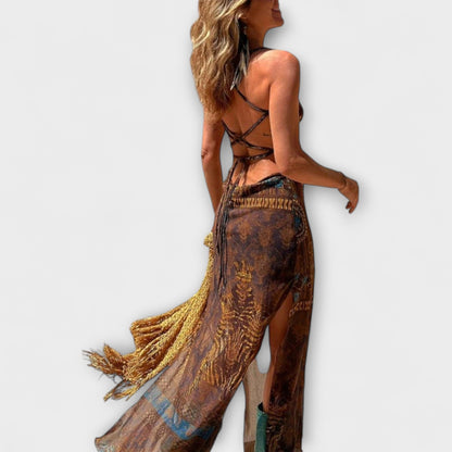 Fee - Einzigartiges Midi-Kleid mit Cowl-Neck