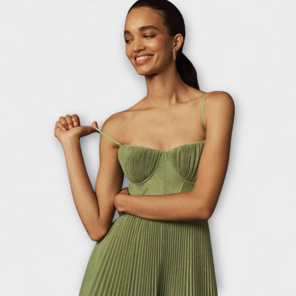 Marilyn - Faltenrock Midi Kleid aus Tüll mit Bustier-Design