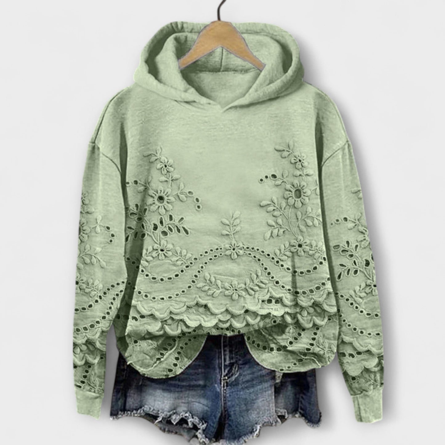 Grace – Vintage Hoodie Mit Blumenprint