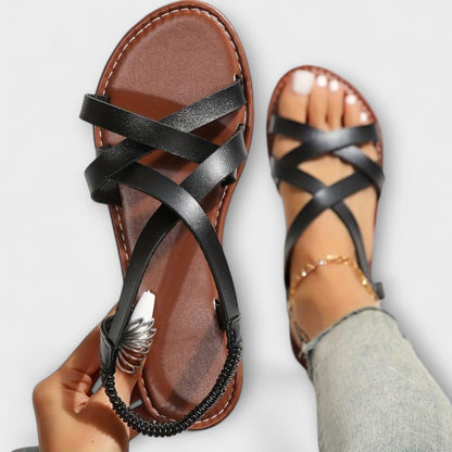 Deborah - Damen Sandalen mit leichtem Kreuzverschluss