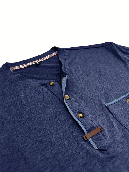 Weiches Basic T-Shirt mit Brusttasche für Herren