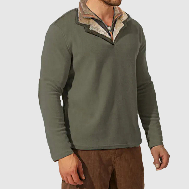 Vintage-Kragen-Pullover für Herren