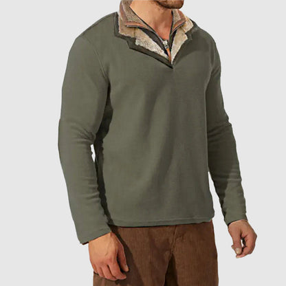 Vintage-Kragen-Pullover für Herren