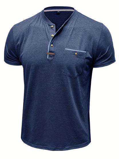 Weiches Basic T-Shirt mit Brusttasche für Herren