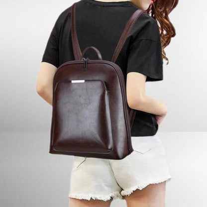 Saskia - Klassischer Rucksack mit doppeltem Reißverschluss