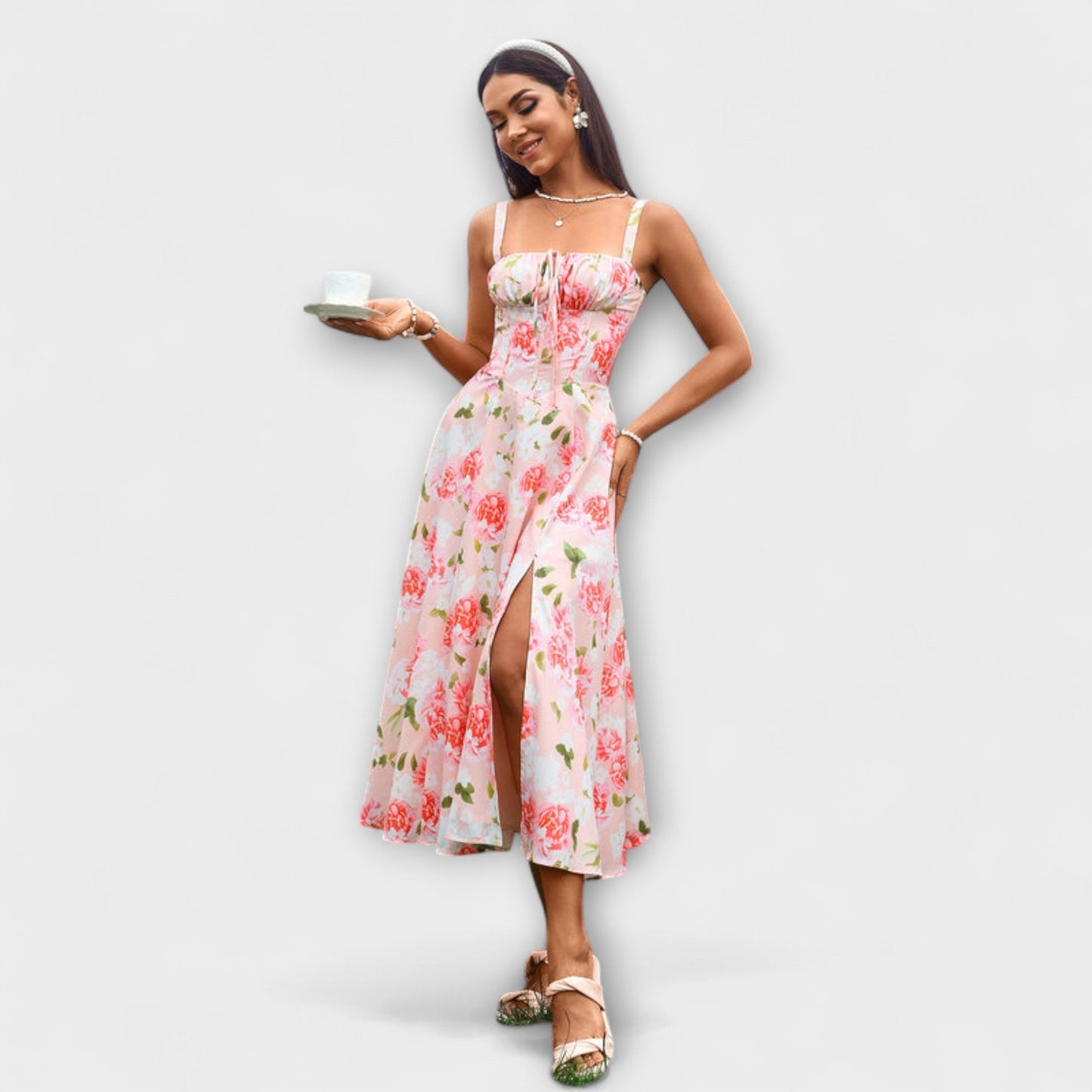 Hope - Rüschentop Kleid mit Schlitzdetail