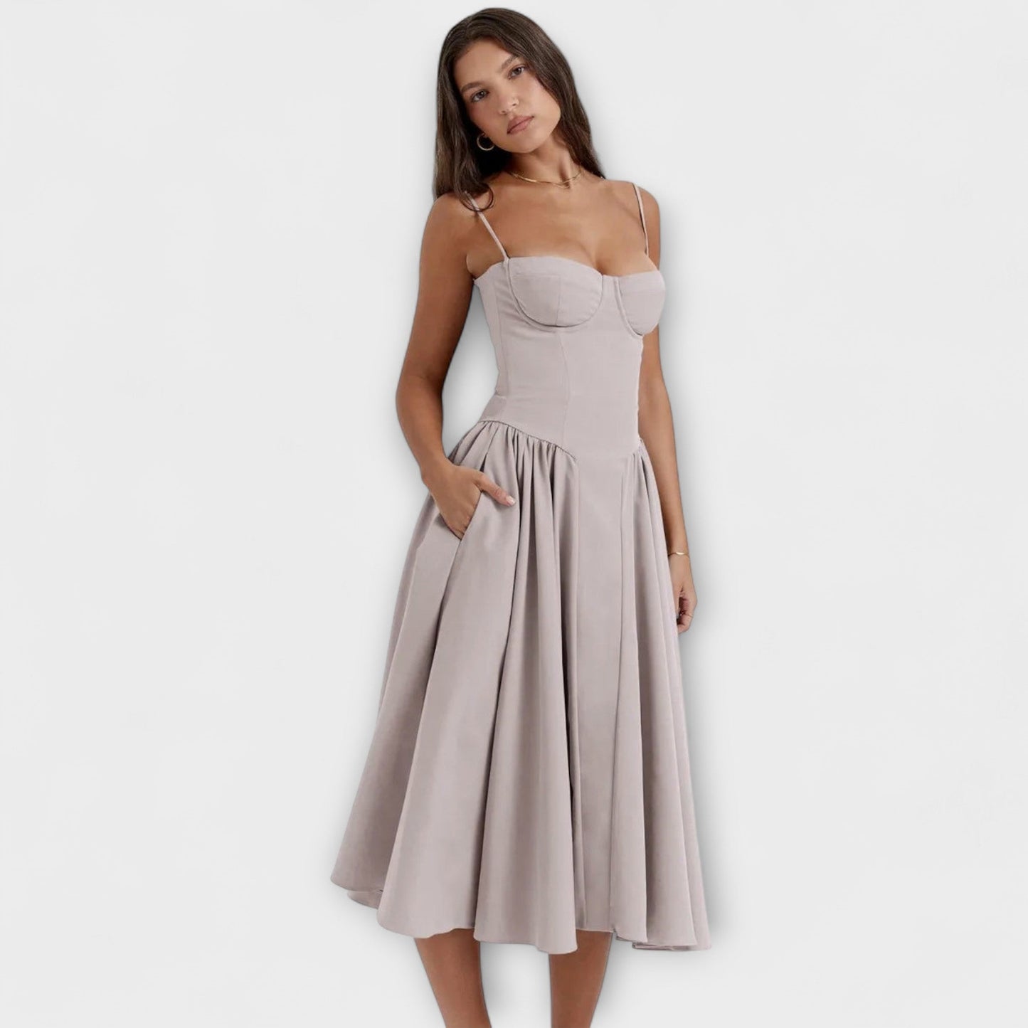 Rosalie - Verfeinertes ärmelloses Korsettkleid