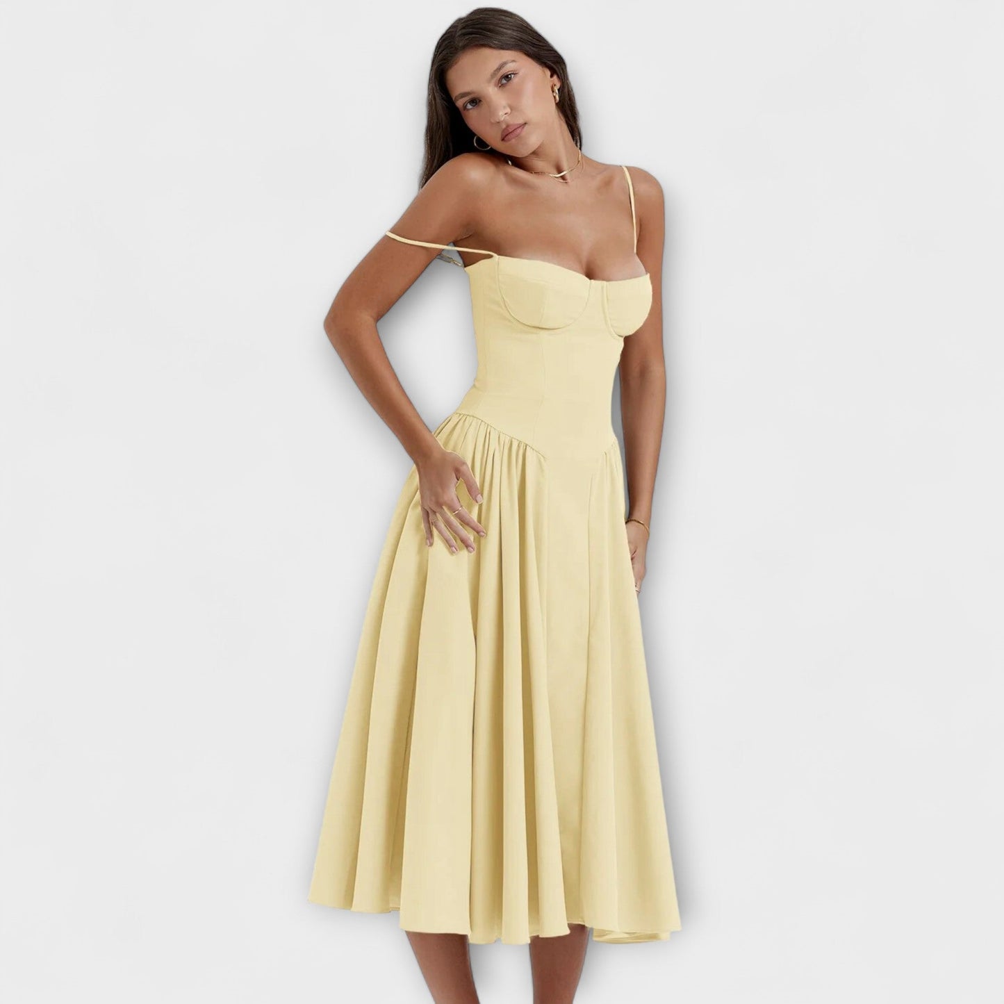 Rosalie - Verfeinertes ärmelloses Korsettkleid