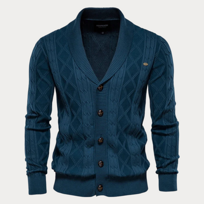 Gemusterte Strickjacke für Herren