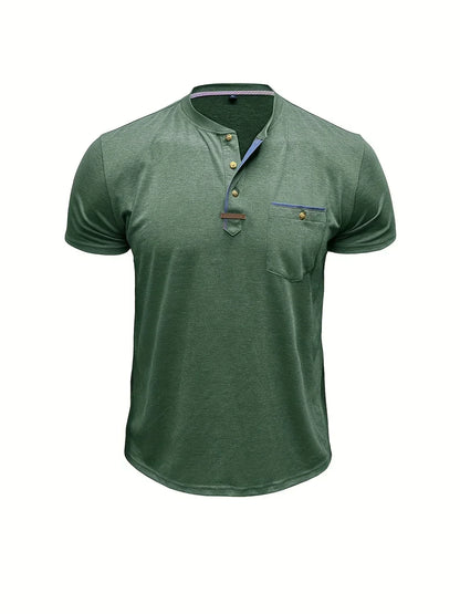 Weiches Basic T-Shirt mit Brusttasche für Herren