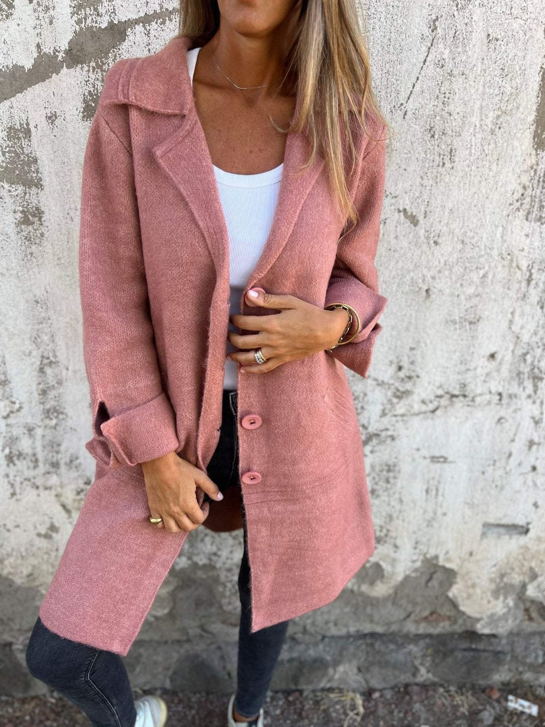 Eda | Langer Strickmantel