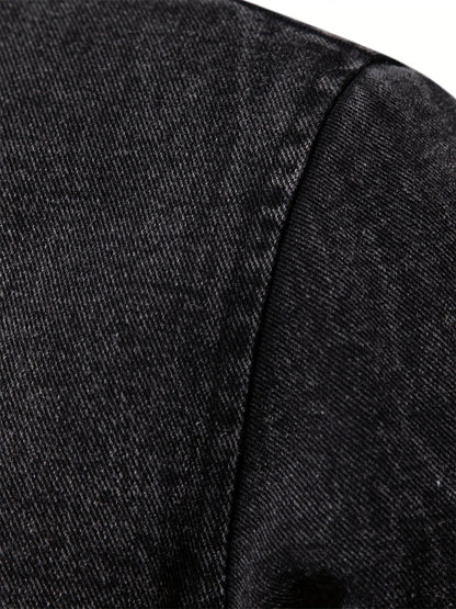 Denim-Fleece-Jacke für Herren
