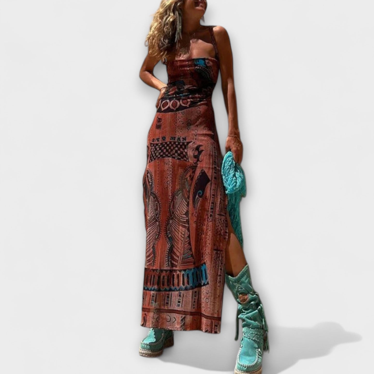 Fee - Einzigartiges Midi-Kleid mit Cowl-Neck