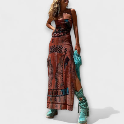 Fee - Einzigartiges Midi-Kleid mit Cowl-Neck