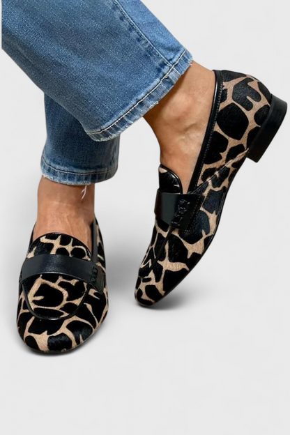 Mokassins aus Leder Annelore mit Niedrigabsatz und exklusivem Design