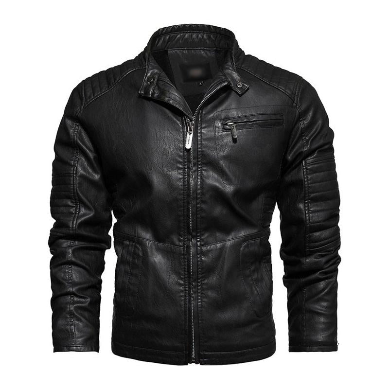 Herren Vintage Slim Fit Motorradjacke