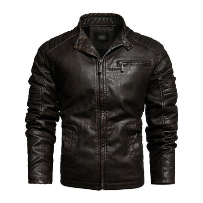 Herren Vintage Slim Fit Motorradjacke