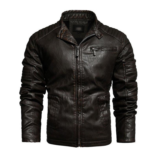 Herren Vintage Slim Fit Motorradjacke