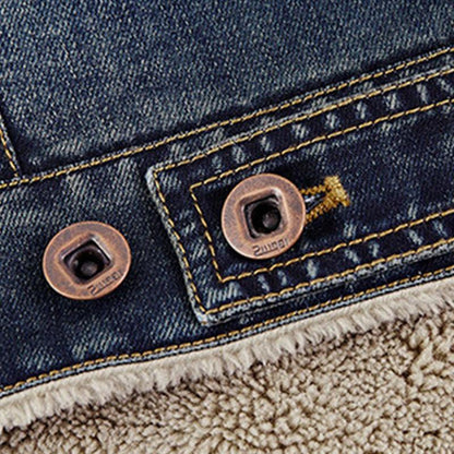 Geknöpfte Jacke mit Revers für Herren