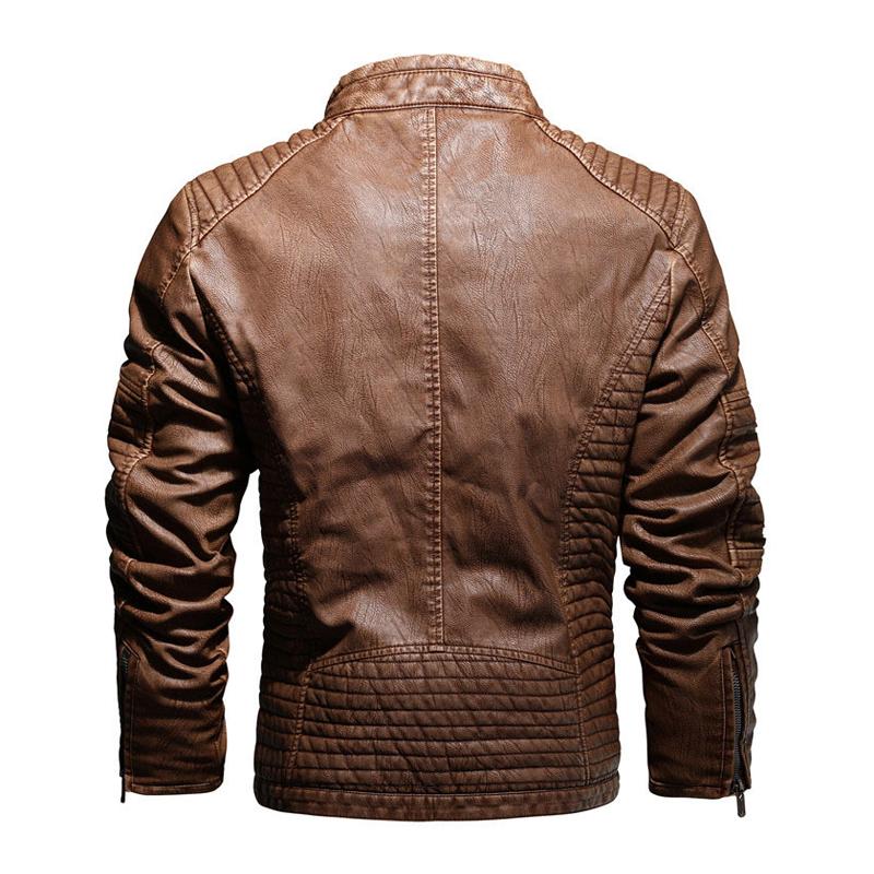Herren Vintage Slim Fit Motorradjacke