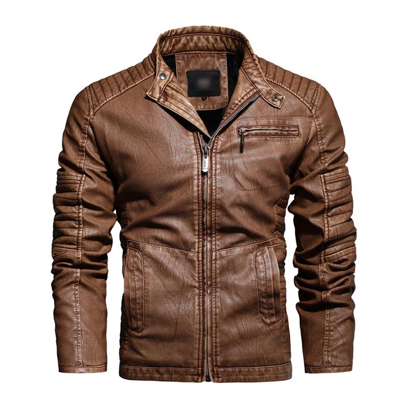 Herren Vintage Slim Fit Motorradjacke