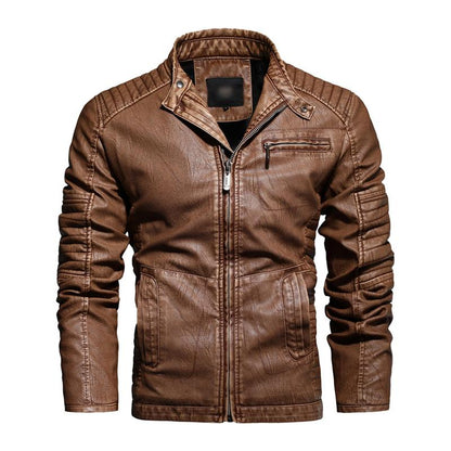 Herren Vintage Slim Fit Motorradjacke