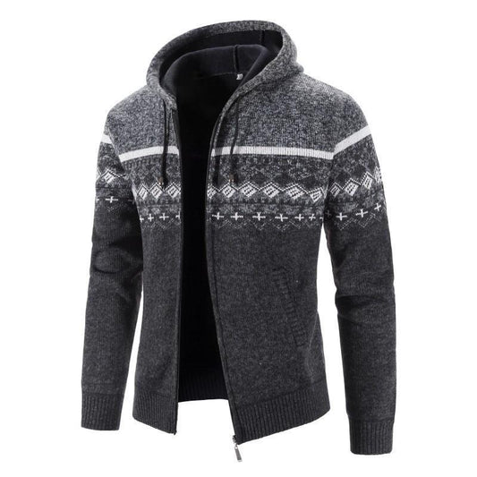 Lässiger gestrickter Hoodie für Herren